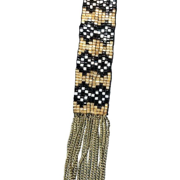 Vintage 70’s Southwest Beaded Fringe Necklace - Picture 4 of 9